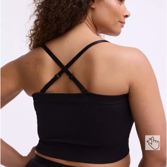 Black Ribbed Bandeau - Picture 2 of 5